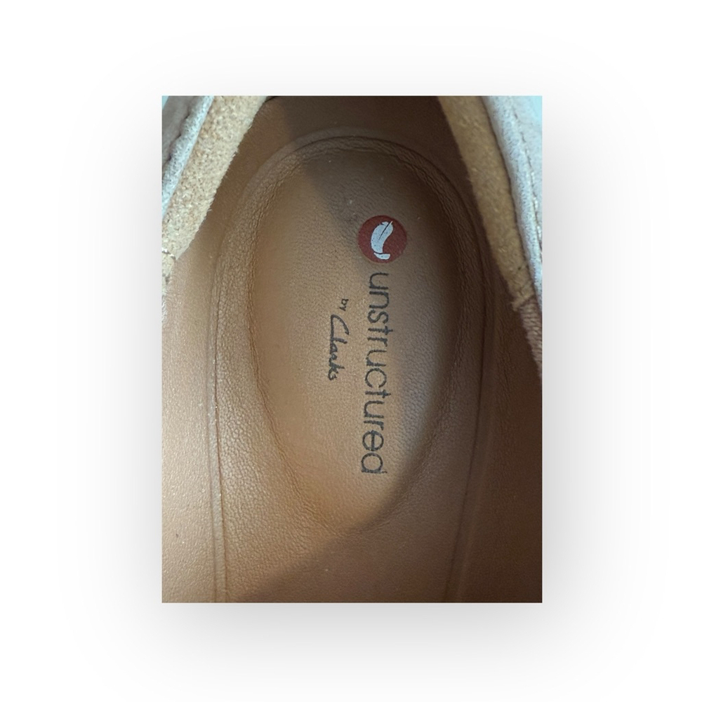 Clarks Women's Unstructured Lace-up Leather Casual Shoe Sand Nubuck Sz 8M 11826 - Picture 7 of 9